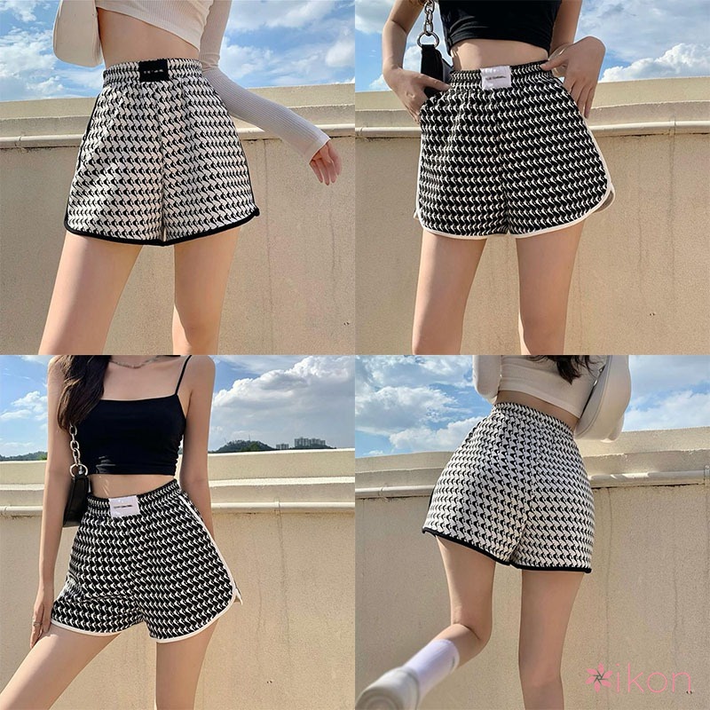Quần Short Lưng Cao Ống Rộng Phong Cách Hàn Quốc