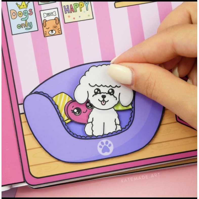 NGÔI NHÀ BÚP BÊ GIẤY CÚN CƯNG DOG HOUSE SIÊU XINH