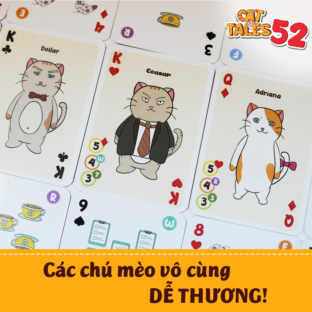 [BÁN CHẠY] [BẢN GIỚI HẠN] Bộ Board Game VN Thẻ Bài CAT TALES 52 Chính Hãng (Phiên Bản Giới Hạn 2 LUẬT CHƠI) FREESHIP