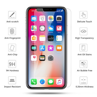 Kính cường lực 2.5D bảo vệ màn hình cho iPhone X XS Max XR 4 / 4S 5 / 5S / SE 6 6S 7 8 Plus