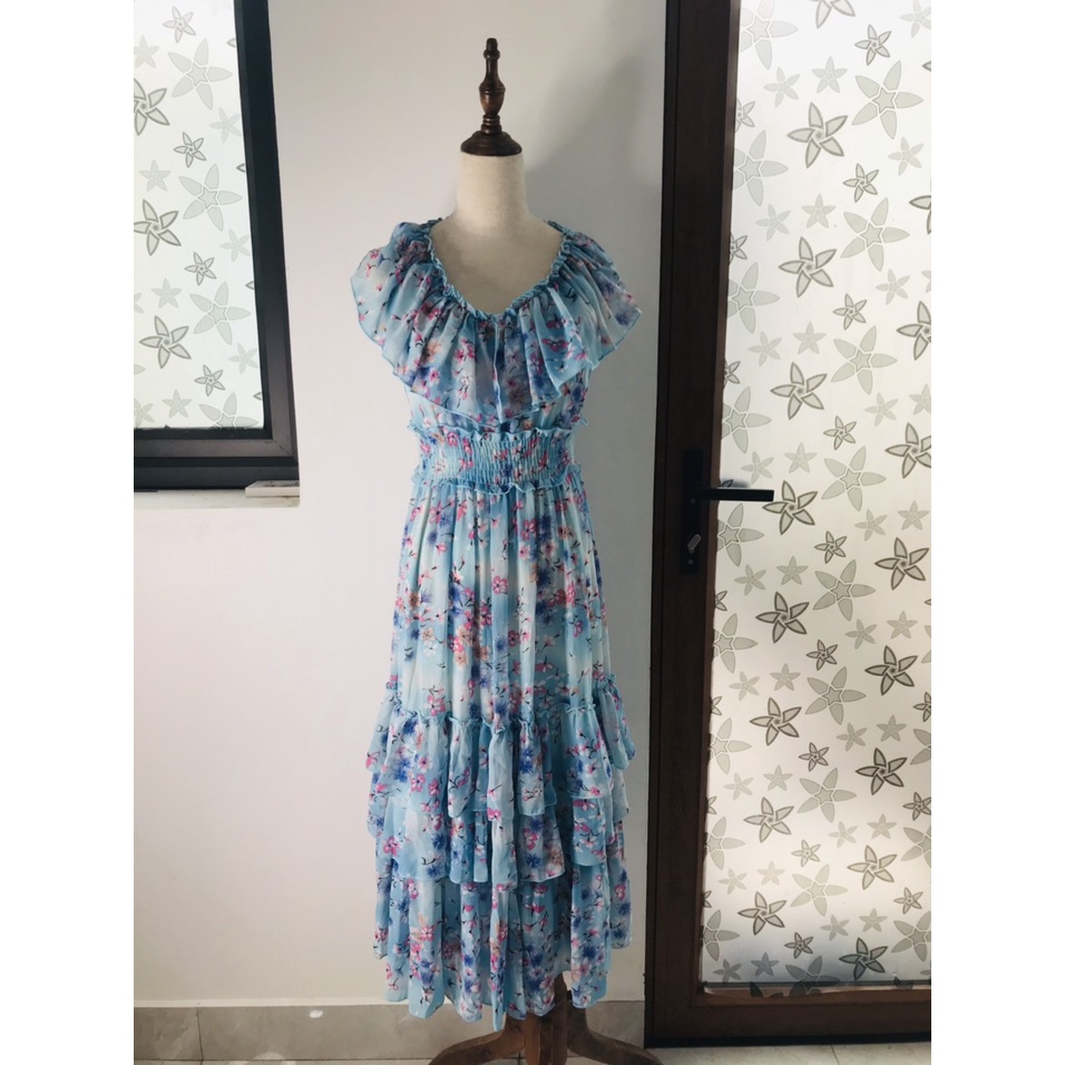 XẢ - Váy maxi hoa, đầm maxi sang chảnh chuẩn fom dáng, chất voan mềm mịn