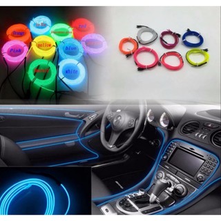Đèn led xe hơi ô tô trang trí nội thất có jack mồi thuốc dài 5m (xanh lá / đỏ) - The Royal's