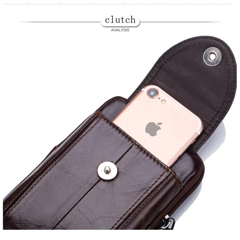 Túi đeo hông, đeo thắt lưng đựng điện thoại DA BÒ THẬT Zachi T09 | BigBuy360 - bigbuy360.vn