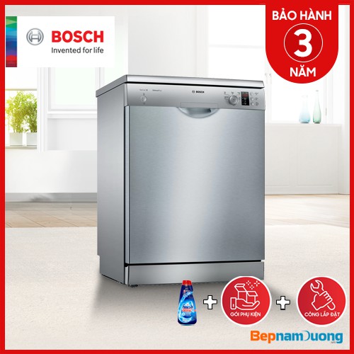 Máy Rửa Bát Bosch SMS25EI00G Silence Plus 60 cm Không Gỉ