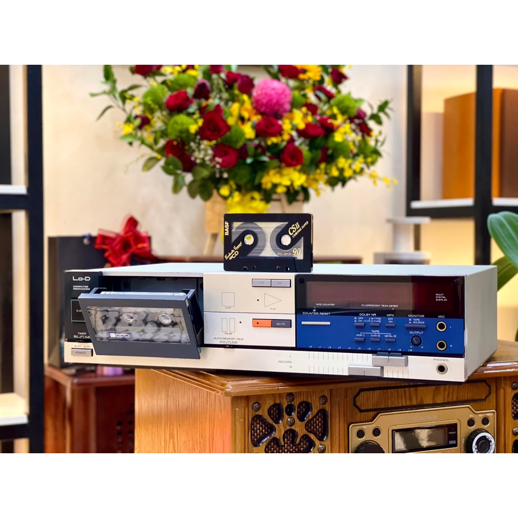 Deck Cassette Lo-D D-7-1987 Vintage Electronics-Loa màng gỗ