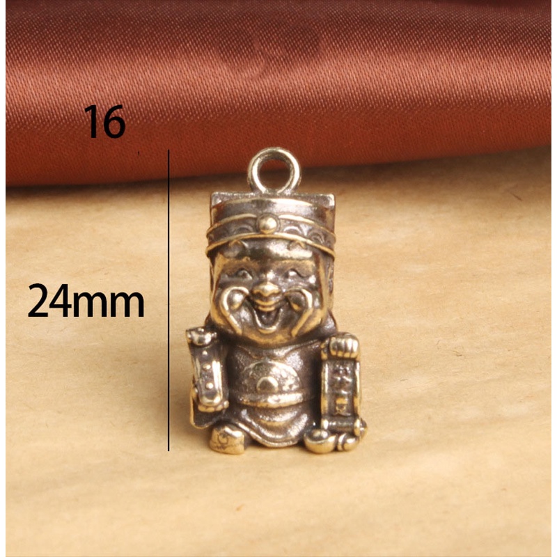 Móc khóa đồng thau độc lạ may mắn phong thủy Hình Bộ 5 ông thần tài cực đẹp  may mắn phong cách sưu tầm độc đáo bền chắc