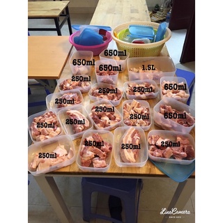 Bộ 6 hộp trữ Tupperware x 650ml