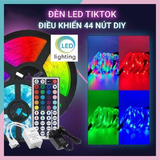 Đèn Led TikTok 5m Mix màu DIY Điều khiển 44 nút RGB Đèn trang trí phòng ngủ quay TikTok