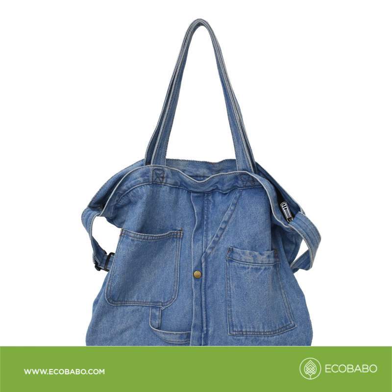 Đeo chéo vải jean cá tính size lớn phong cách Ulazzang vải - Ecobabo