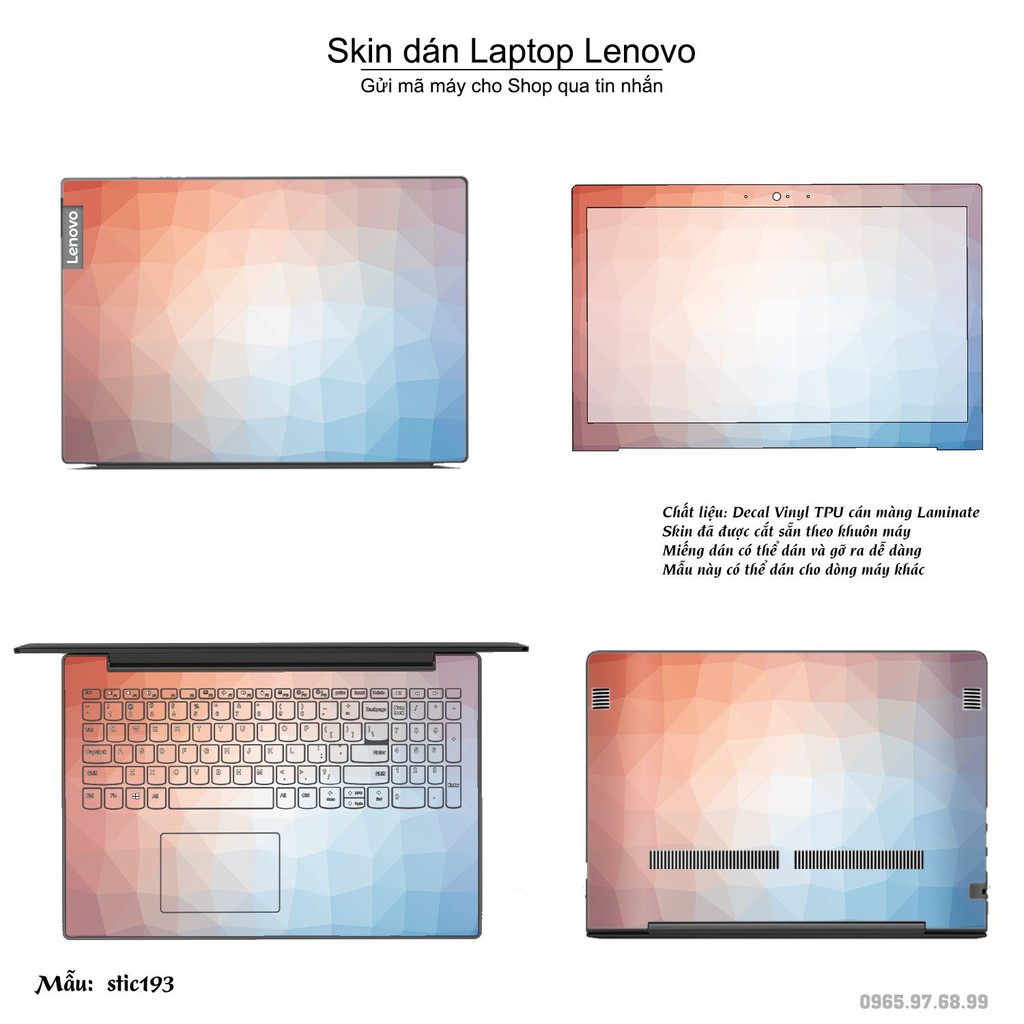 Skin dán Laptop Lenovo in hình Hoa văn sticker nhiều mẫu 32 (inbox mã máy cho Shop)