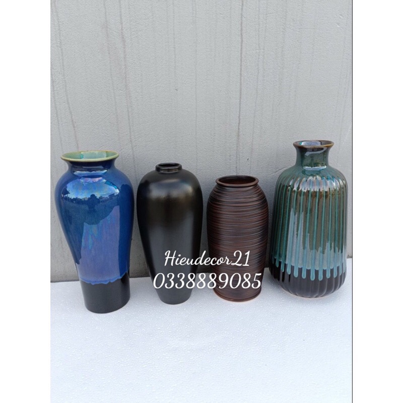 Lọ hoa gốm Bát Tràng men hỏa biến, men mát đủ size , hàng đẹp và hàng sẵn kho