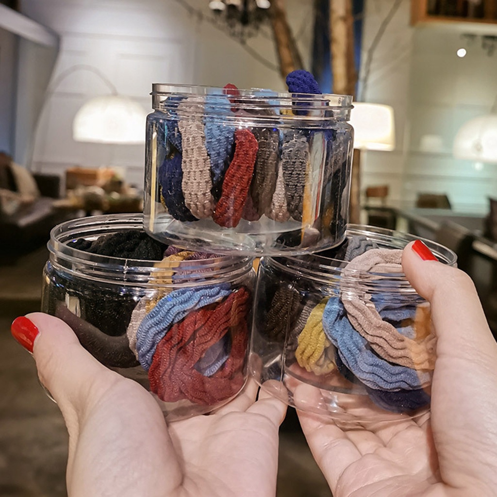 Set 5 Dây Cột Tóc Co Giãn Mini Đơn Giản Cho Nữ