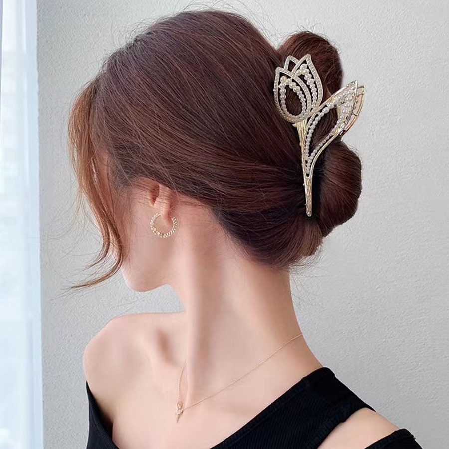 Kẹp Tóc Đính Đá Và Ngọc Trai Nhân Tạo Thời Trang