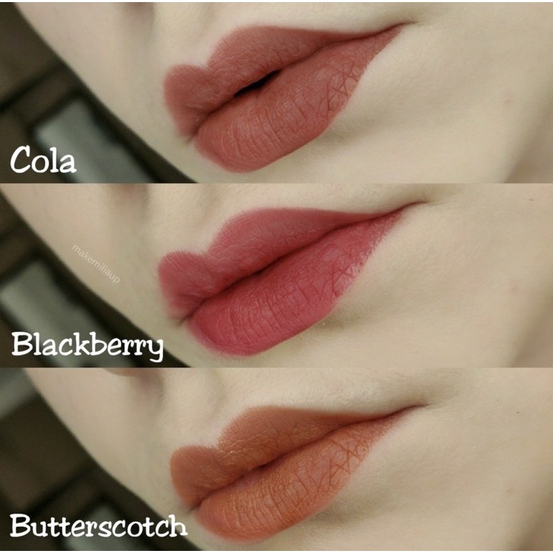 Son Lime Crime Plushies màu Cola, Butterscotch, Bitter Cherry