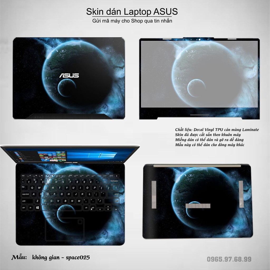 Skin dán Laptop Asus in hình không gian _nhiều mẫu 5 (inbox mã máy cho Shop)