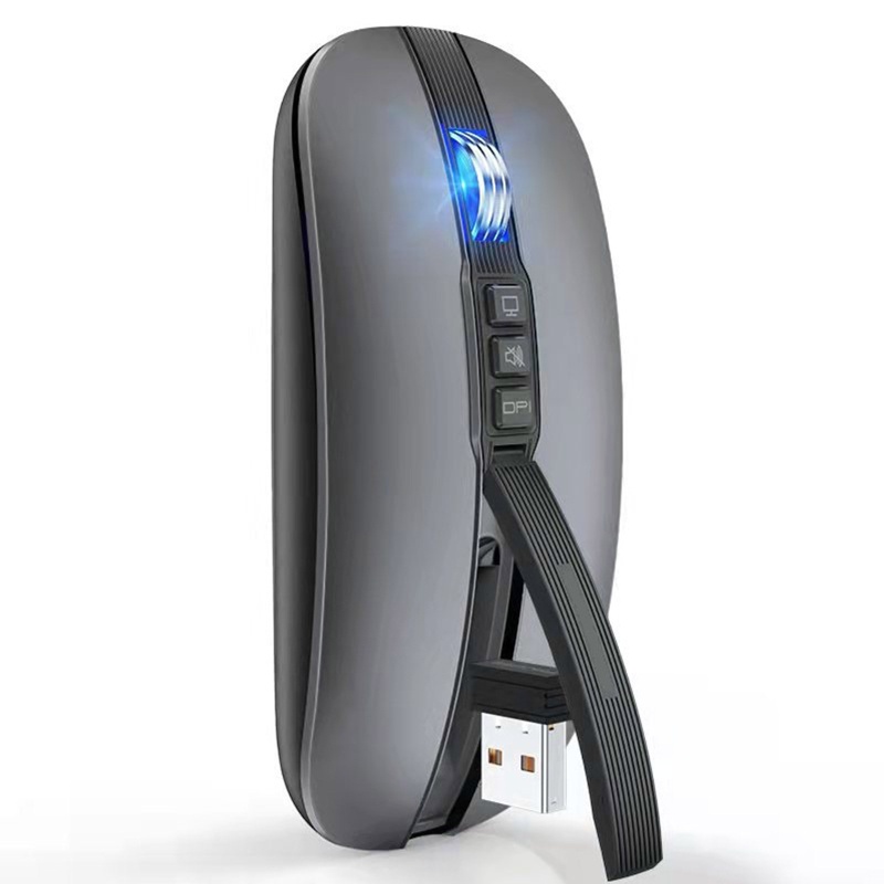 Chuột Không Dây BT 5.0 + 2.4G USB) Cho Thiết Bị Nhận USB