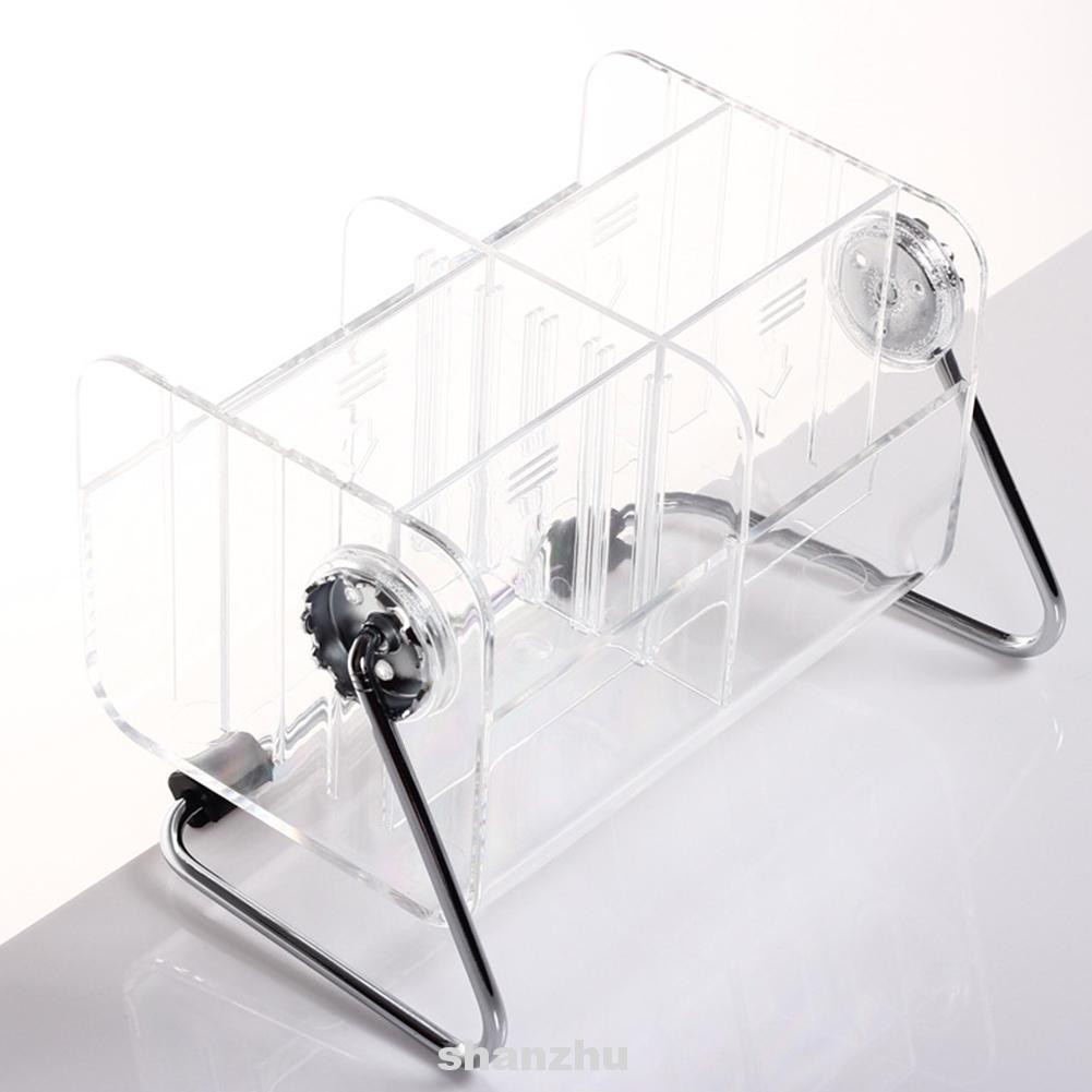 Home Desktop Practical Stand Transparent Rotatable Acrylic Air Conditioner Remote Controller Organizer Storage Box