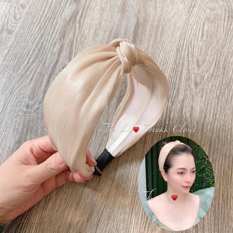 Bờm tóc nơ lụa / băng đô nơ , Phụ kiện tóc thời trang trẻ trung ,cá tính - Hari Korea Accessories