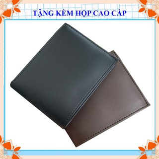 Ví Nam Tặng Kèm Hộp Đẹp Thời Trang | Bóp Da Nam Kiểu Ngang Có Ngăn Kéo Khóa VT18 | denvau21123