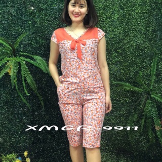 Bộ lụa giấy siêu nhẹ siêu mát phối von xinh xắn (45-63kg)