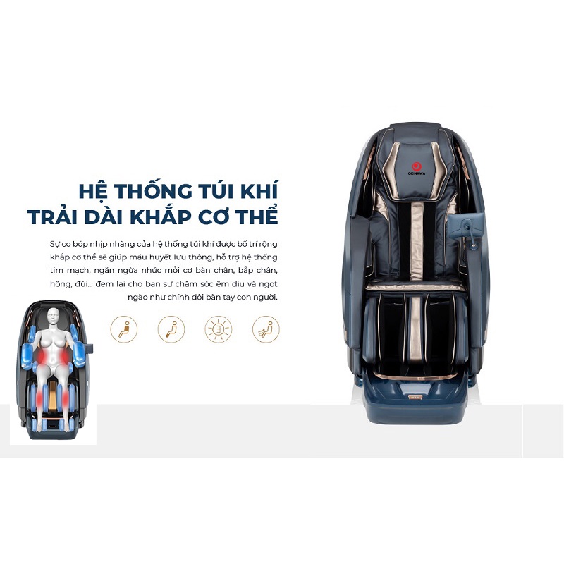 Ghế Massage toàn thân Nhật Bản OKINAWA OS919
