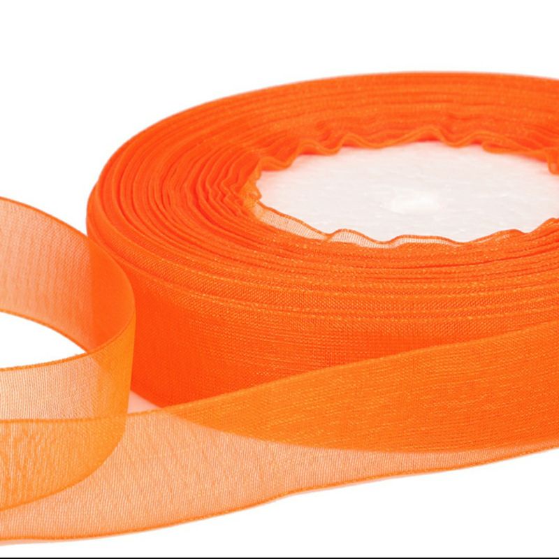 1 cuộn dài 45m, ruy băng voan 2cm dây trang trí