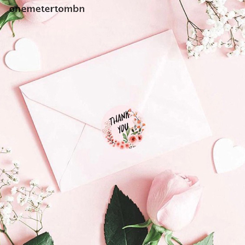Cuộn 500 miếng dán chữ thank you trang trí xinh xắn