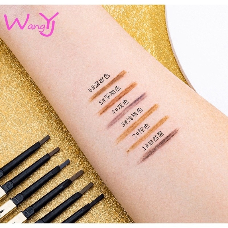 Chì Kẻ Lông Mày 2 Đầu Bobeini Magic Wood Thân Vàng