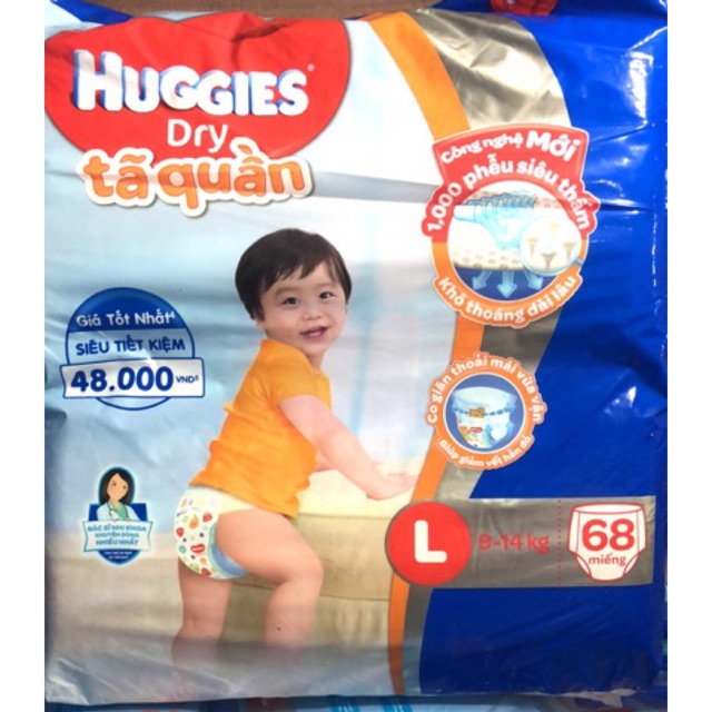 Tả quần Huggies L68 cho trẻ 9-14kg