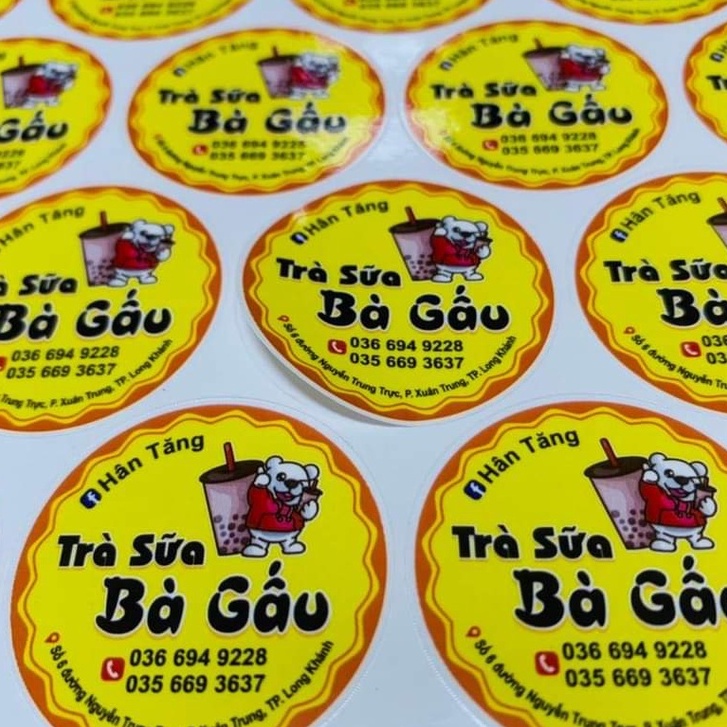 In tem sữa nhựa chống nước 100%, thiết kế miễn phí!