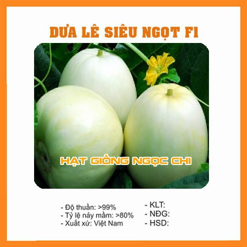 Hạt Giống Dưa Lê Siêu Ngọt F1 - 20 Hạt