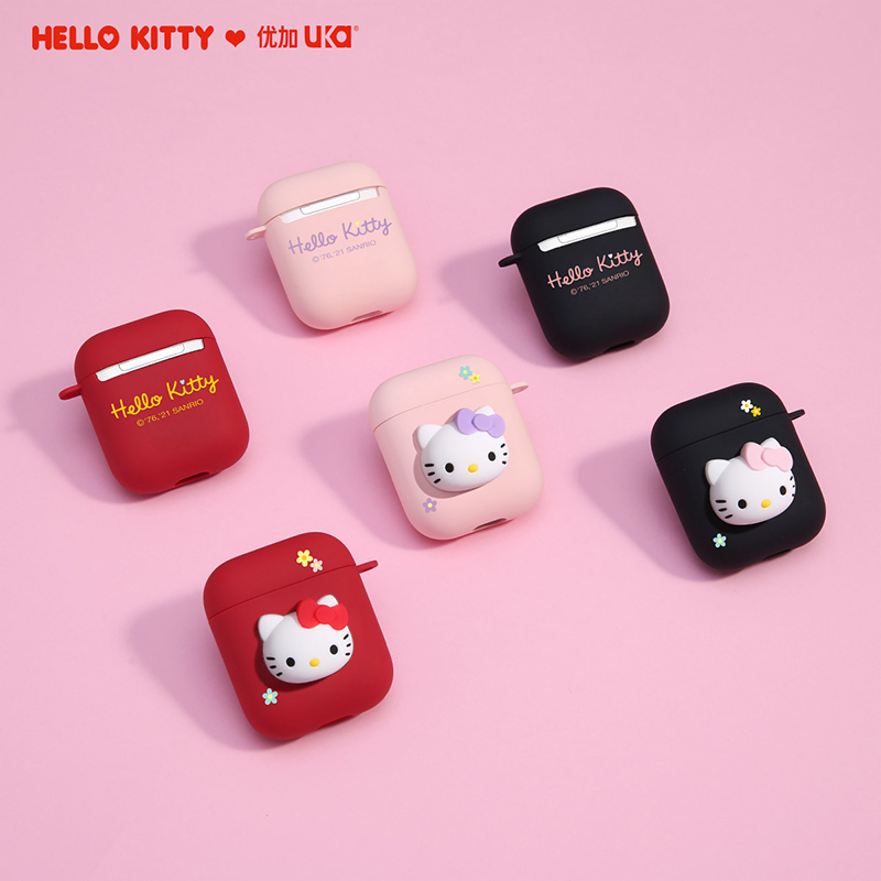 Vỏ Bảo Vệ Hộp Đựng Tai Nghe Airpods Pro / Airpod Pro Hình Mèo Hello Kitty 3d Đáng Yêu 1 2