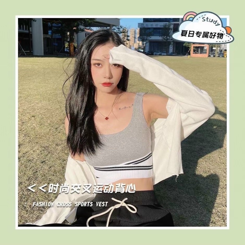 Áo bra tập gym,yoga vạt chéo siêu mã A810