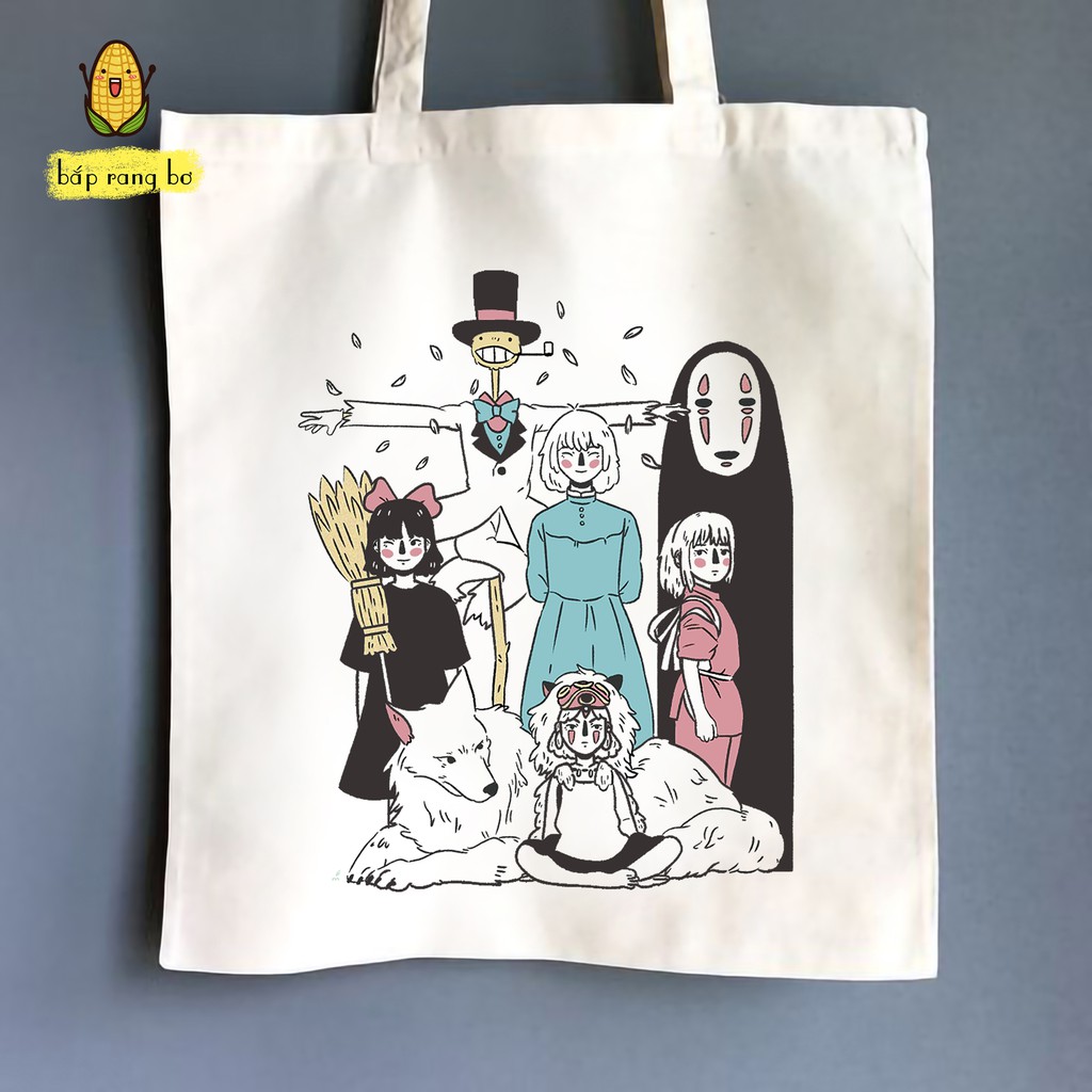 TÚI TOTE SEN CHIHIRO - VẢI CANVAS ĐEO VAI