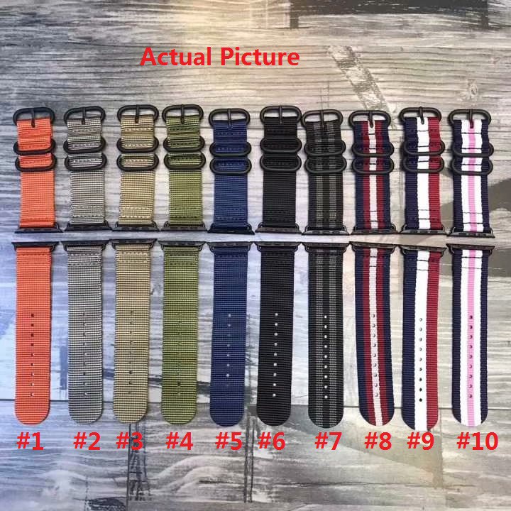 【Apple Watch Strap】Dây đeo nylon chất lượng cao cho đồng hồ thông minh Apple Watch Series 1 2 3 4 5 6 se 38mm 42mm 40mm 44mm