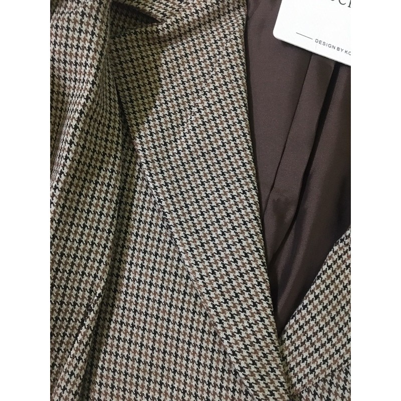 Hàng có sẵn ) Siêu phẩm áo Blazer cao cấp kẻ nâu nhỏ (có ảnh chụp thật) | BigBuy360 - bigbuy360.vn