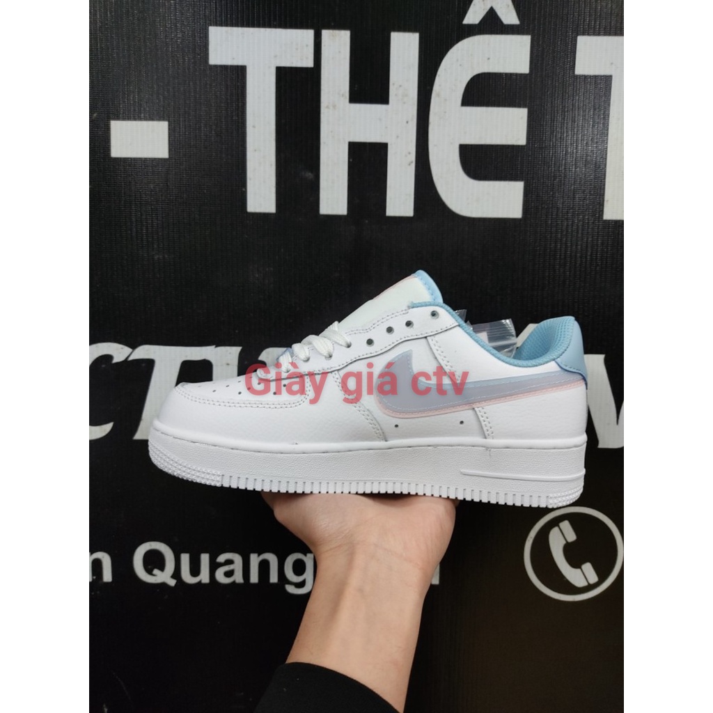 Giày thể thao af trắng xanh