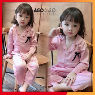 Bộ Pijama Lụa Cho Bé Gái 8-28kg skids store