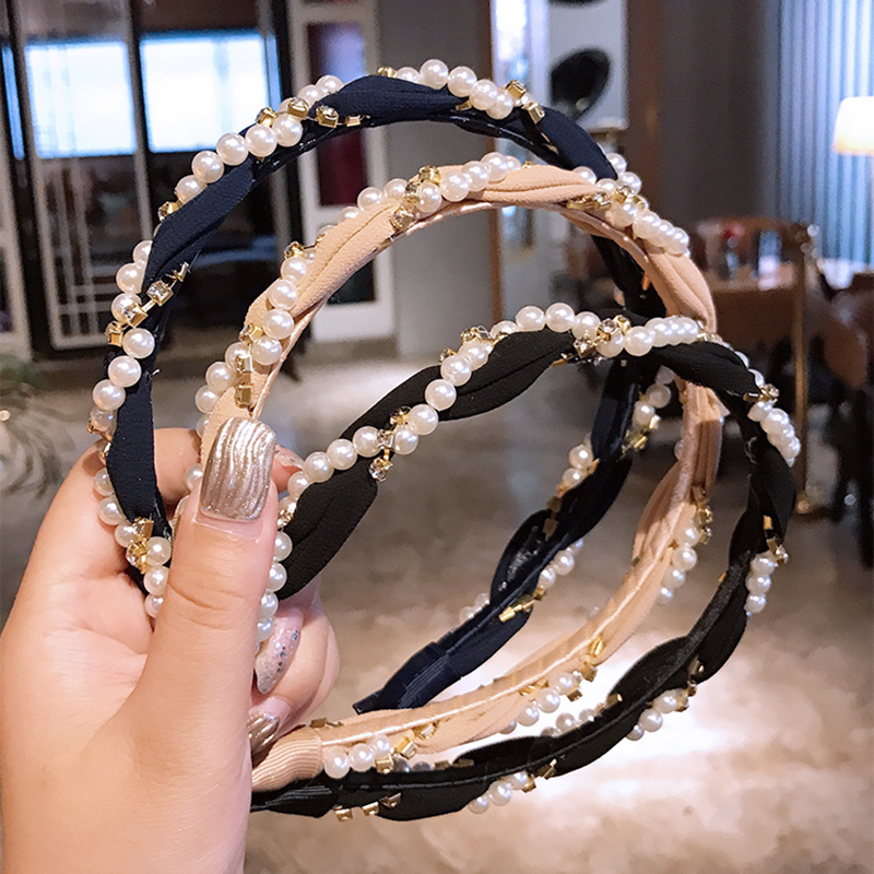 Băng Đô Đính Hạt Ngọc Trai Xinh Xắn Dành Cho Nữ