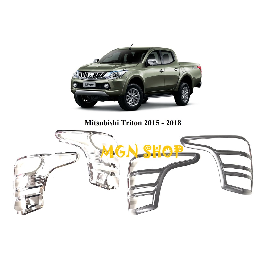 Ốp [Mitsubishi Triton 2015- 2018] [full bộ] [màu đen / màu bạc]