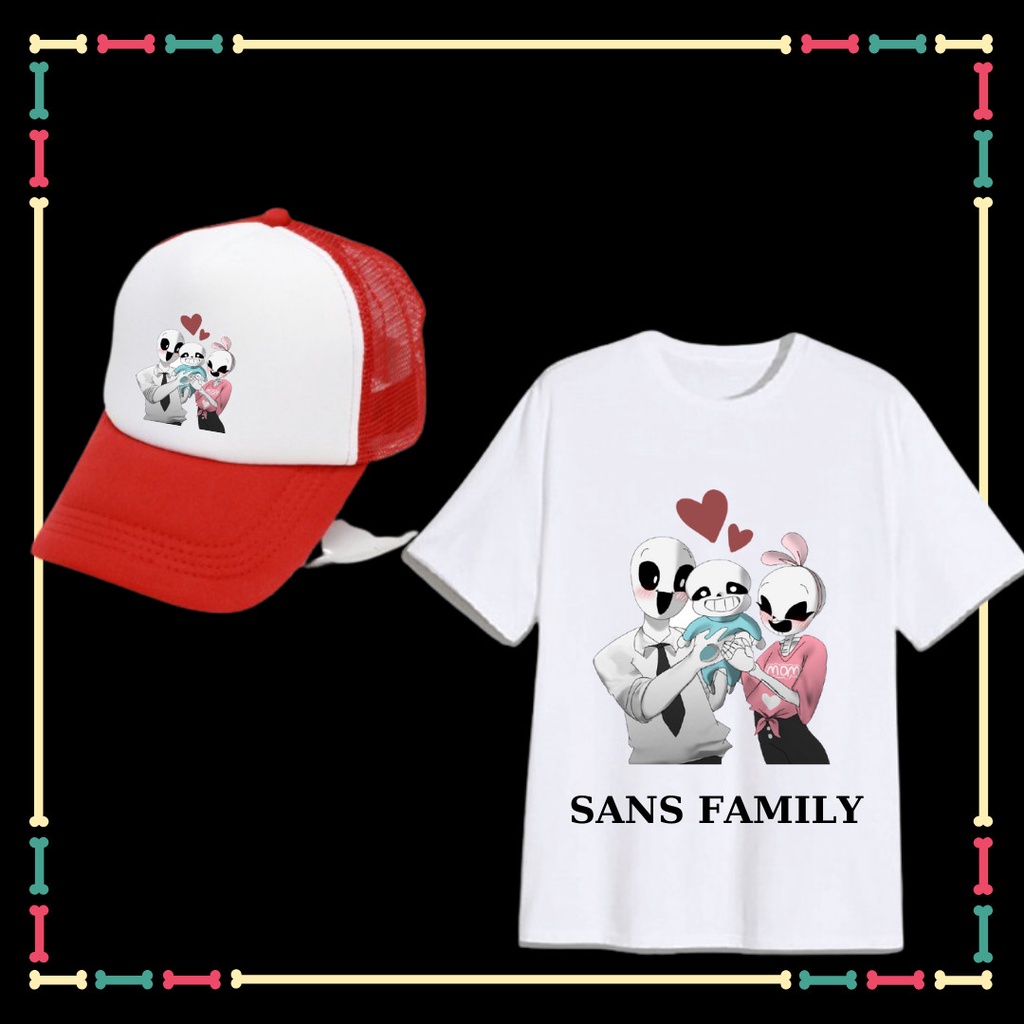 COMBO ÁO + NÓN IN HÌNH SANS FAMILY- BIỆT ĐỘI GANGSTER CHO BÉ TRAI, BÉ GÁI