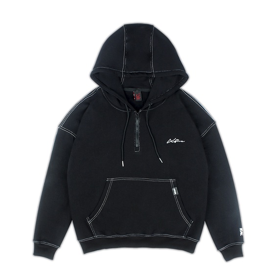 Áo khoác Hoodie Nam Nữ Form Rộng Vải Nỉ Màu Đen Thêu Chữ Trắng Essential By Local Brand Xfire Unisex HOO-OLCOT-D322