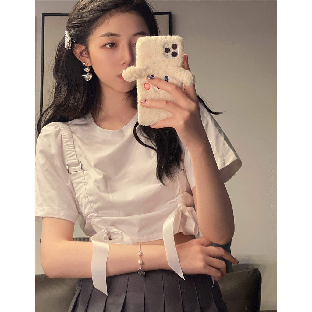 áo croptop ulzzang ruy băng cá tính (ms: CS1981)