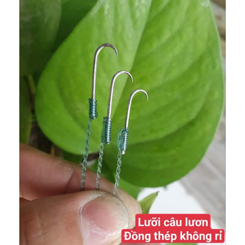 Lưỡi câu lươn đồng chất liệu thép không gỉ , siêu sắc bén ăn là dính