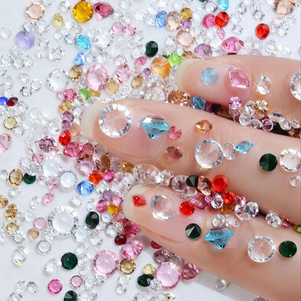 Phụ Kiện Trang Trí Móng Tay Xinh Xắn|Lọ Hạt Kim Tuyến 3D AB Trong Suốt Đính Móng Tay DIY