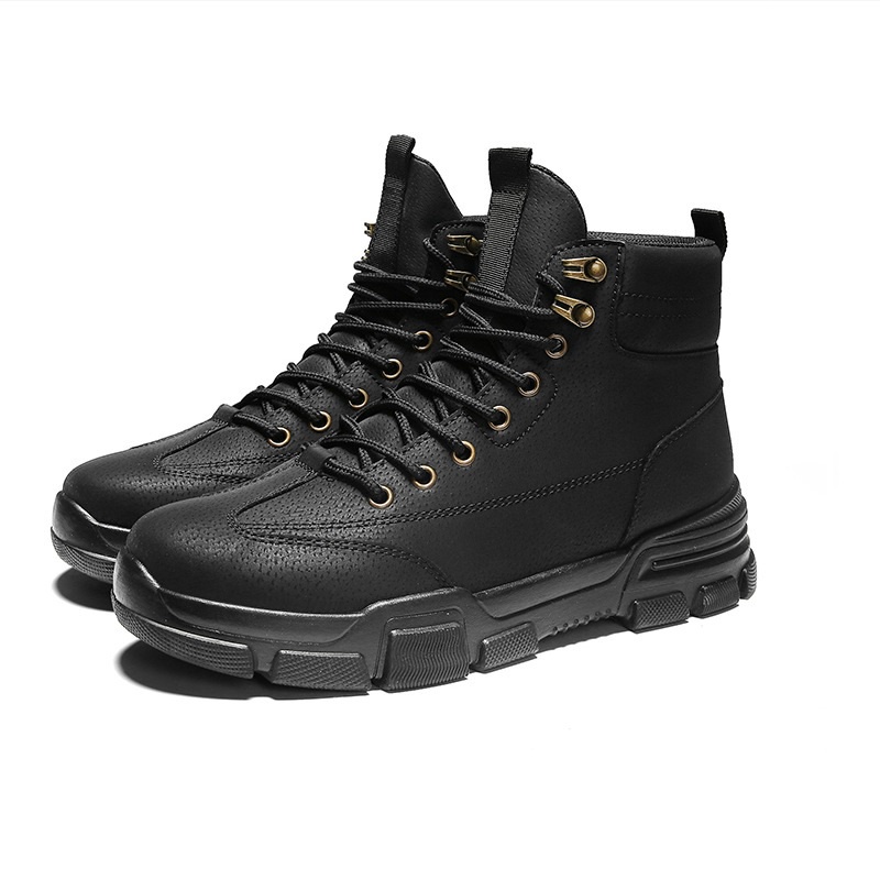 [ HOÀN XU 5% Đơn 0 Đồng ]Giày Bốt Nam Cổ Cao Martin boots  2 Màu Đen - Nâu Thích Hợp Mùa đông - GN396 | BigBuy360 - bigbuy360.vn