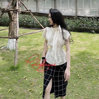 Áo tơ cổ nơ Ruby