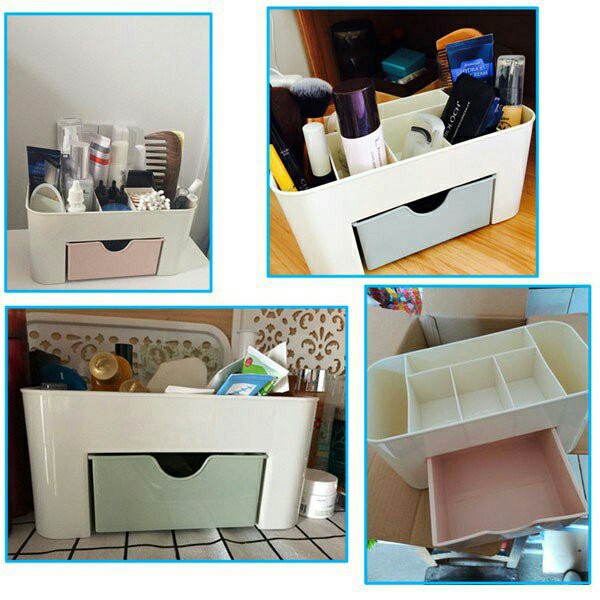 Hộp nhựa đựng mỹ phẩm có ngăn kéo tiện dụng