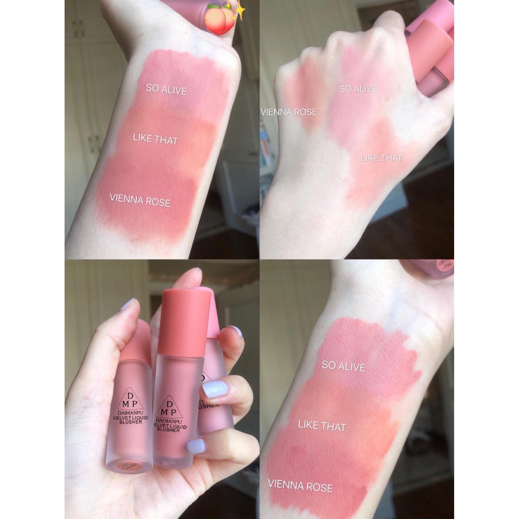 [HOT] ✨MÁ HỒNG DẠNG LỎNG DMP VELVET LIQUID BLUSHER✨