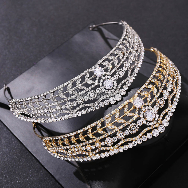 Vương Miện Đính Đá Zircon Sang Trọng Cho Cô Dâu